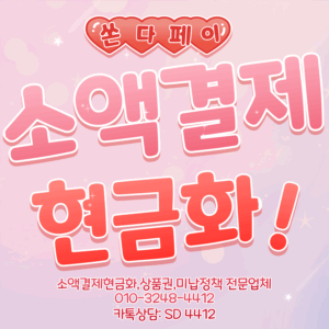 소액결제 현금화